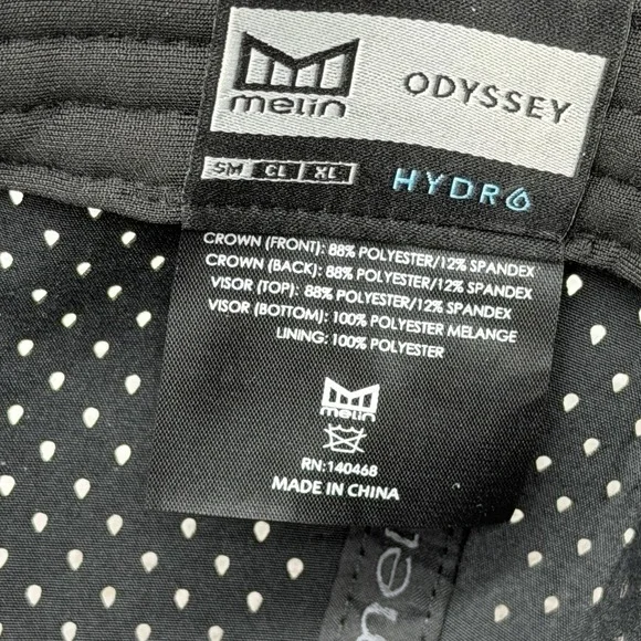 Melin Hat Cap Snap Back Mens One Size Gray Odyssey HYDROG Breathable Lightweight - Picture 9 of 9